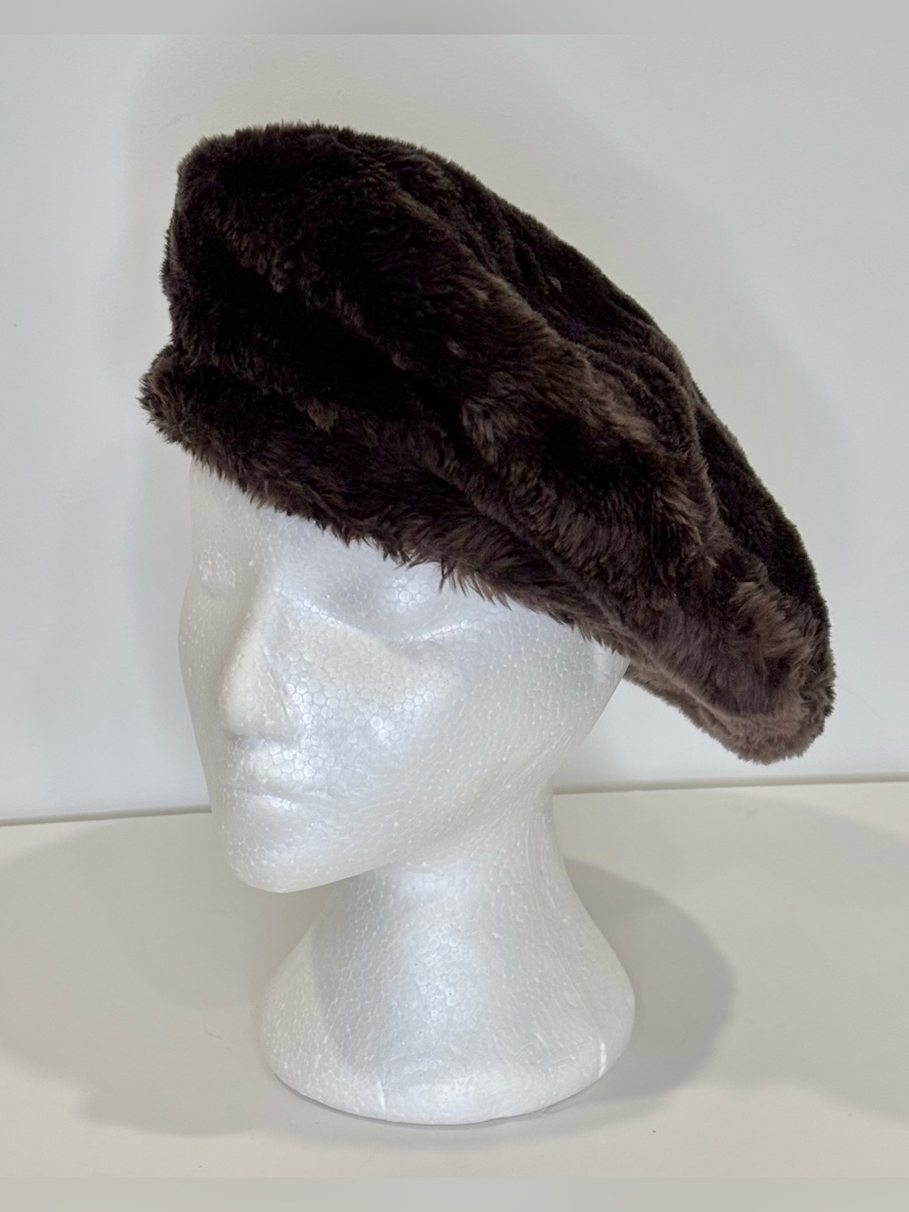 Fersten brown faux-fur beret